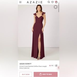 Cabernet Azazie bridesmaid dress